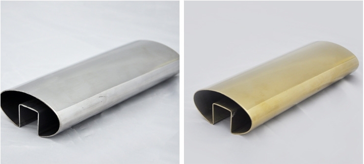 彩色不锈钢椭圆槽管