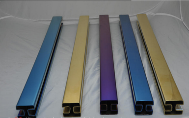 不锈钢彩色双槽方管