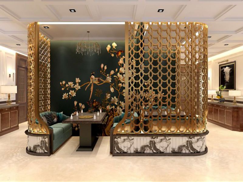 盘点酒店餐厅必备的拉丝钛金不锈钢屏风 盘点酒店餐厅必备的拉丝钛金不锈钢屏风