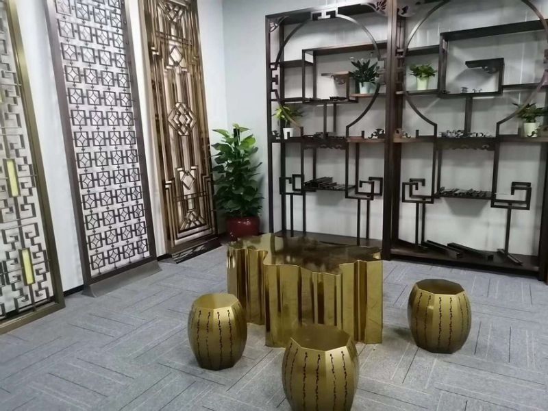 不锈钢屏风和拉丝面(哑光面)