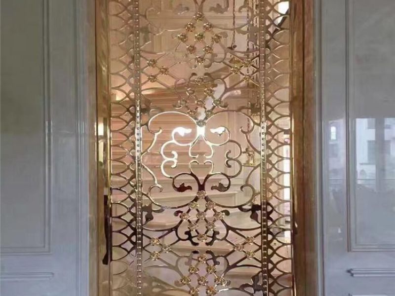 现代不锈钢屏风不同场所有不同作用和美观。